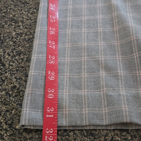 Express Columnist Gray Plaid Barely Boot Pants Size 4R MidRise Stretch 4 Pockets - Picture 12 of 16